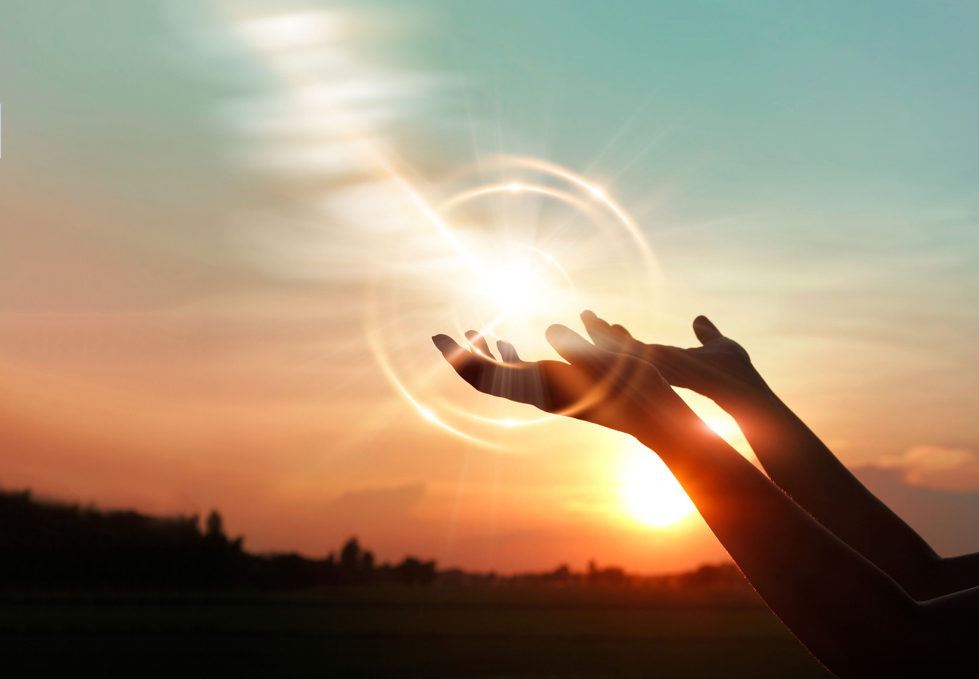 Client respectfully praying at sunset — symbolizing mindful and culturally respectful travel experiences.
